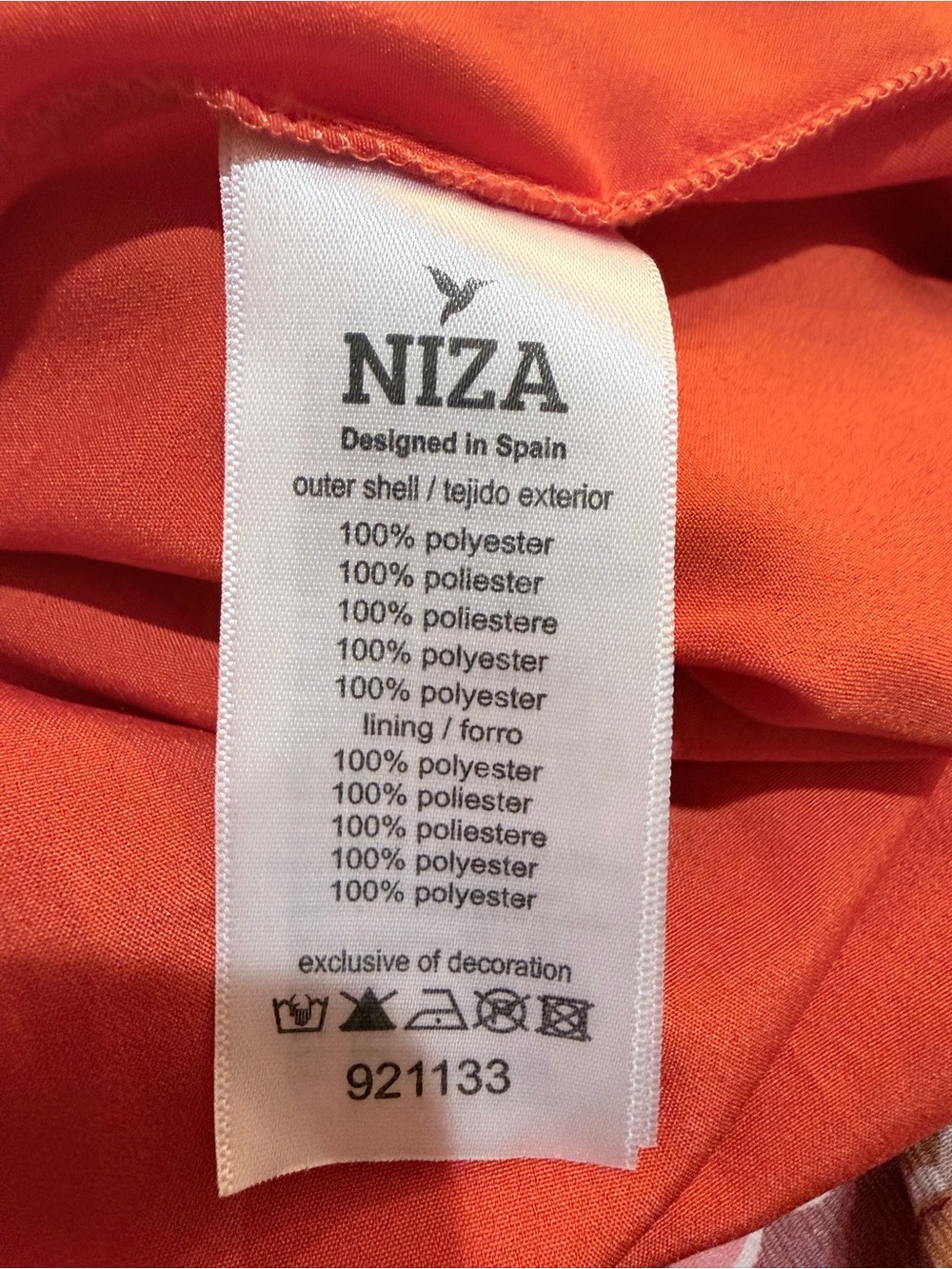 Niza Floral Button-Front Sheer Tiered Dress in Pink & Coral Size XL - Picture 10 of 10